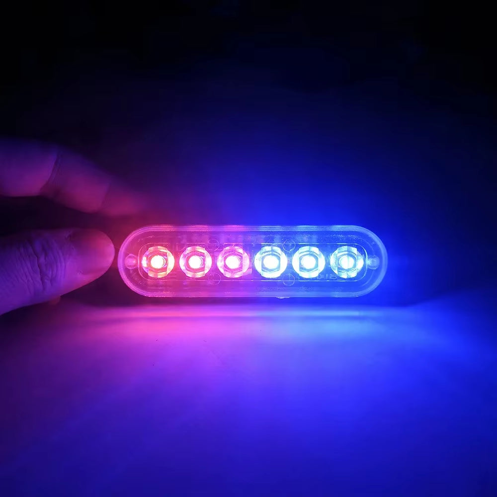 1PCS 6LED Truck Side Lights, Grille Lights, Emergency Lights, Truck Side Flashing Lights, Car Grille Flashing Lights, 12V-24V