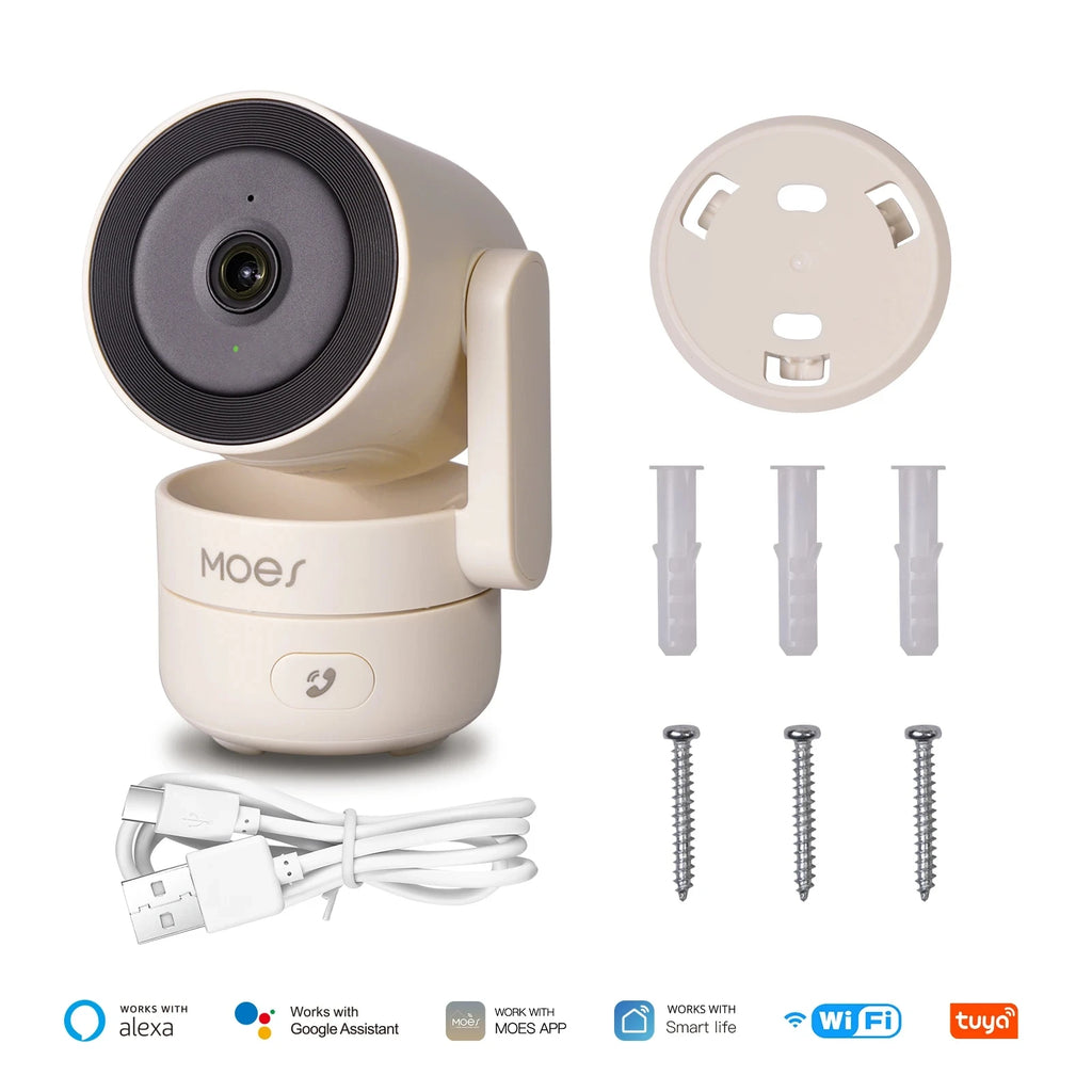 tuya Wifi Indoor Pan/Tilt Smart Security Camera 4MP HD Infrared Night Vision Motion Sound Detection Monitor Panoramic Patrol