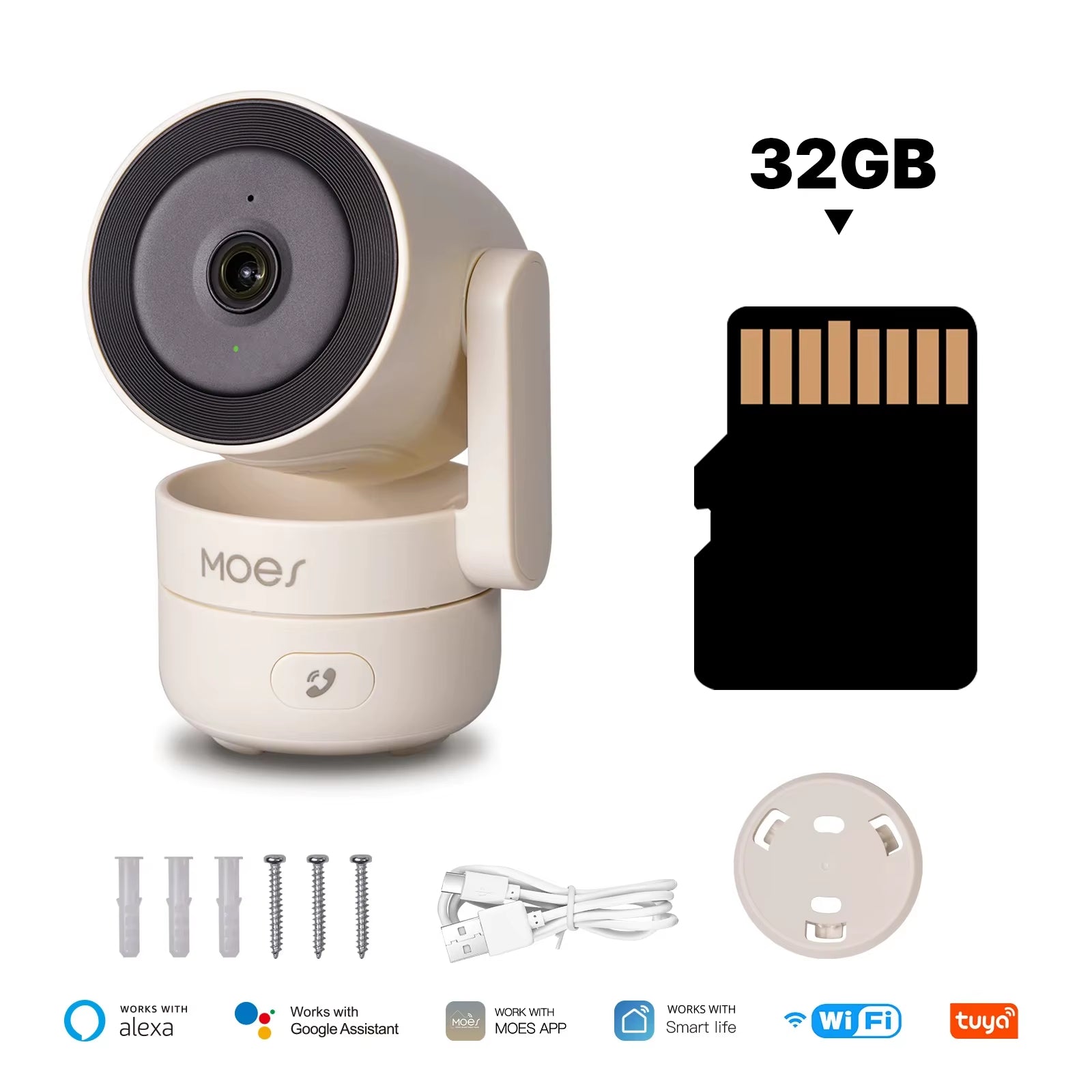 tuya Wifi Indoor Pan/Tilt Smart Security Camera 4MP HD Infrared Night Vision Motion Sound Detection Monitor Panoramic Patrol