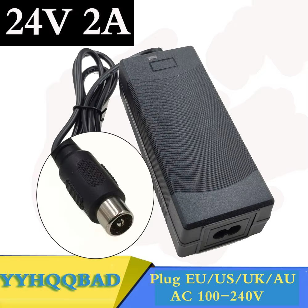 24V 2A Lead-Acid Battery Charger Electric Scooter 24 Volts Ebike Charger Wheelchair Charger Golf Cart Charger for Lawnmower RCA