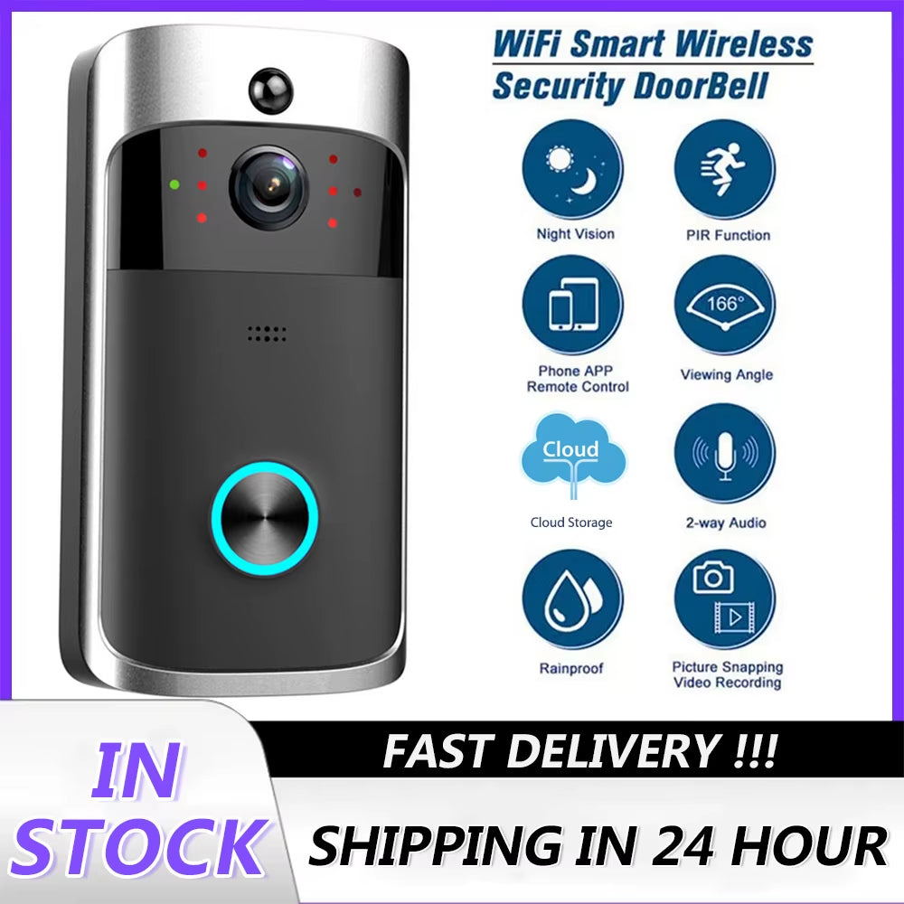 V5 Wireless Camera Door Bell 720P HD Voice Intercom Smart Camera Motion Detection Sensing Home Security Doorbell Equipment