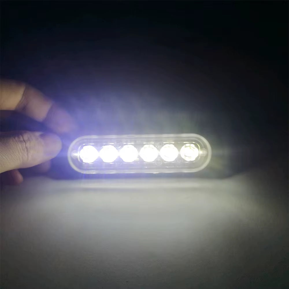1PCS 6LED Truck Side Lights, Grille Lights, Emergency Lights, Truck Side Flashing Lights, Car Grille Flashing Lights, 12V-24V