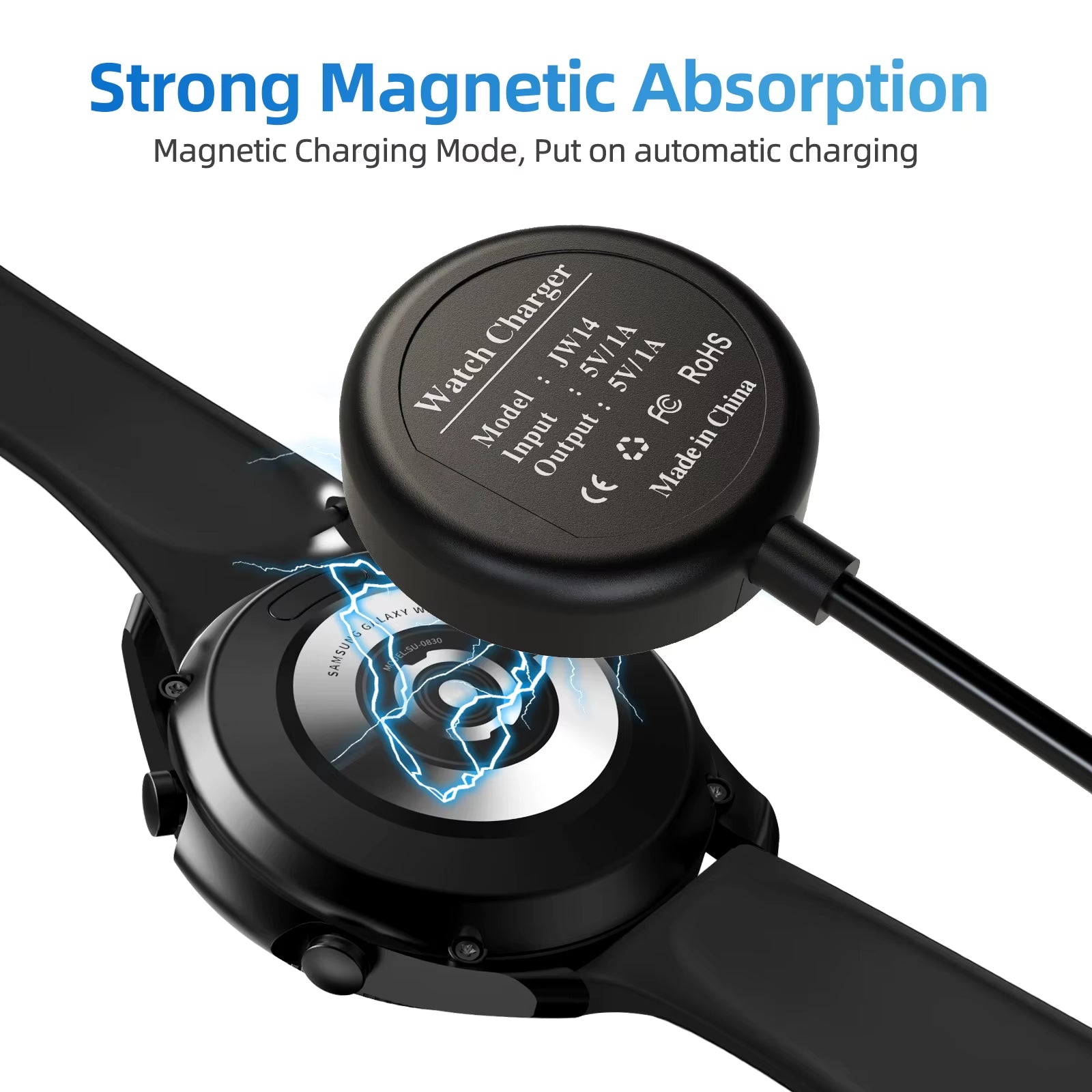 For Samsung Galaxy Watch 8/7/6/5/5 Proclassic/Active Charger USB-C Type C Charger Smart Watch Charger Replacement Charger