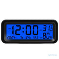 Solar Car Digital Clock Driving Time Date Dashboard Digital Clock Car Watch
