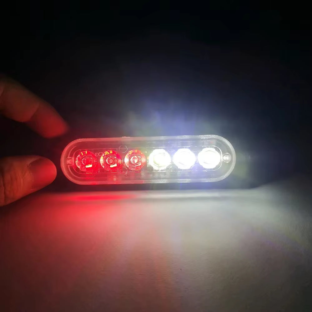 1PCS 6LED Truck Side Lights, Grille Lights, Emergency Lights, Truck Side Flashing Lights, Car Grille Flashing Lights, 12V-24V