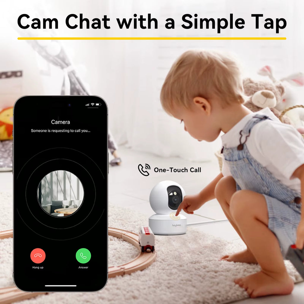 3MP 5G/2.4Ghz Wifi Indoor Home Security IP Smart Baby Monitor Camera Automatic Tracking 24/7 Video Surveillance Camera